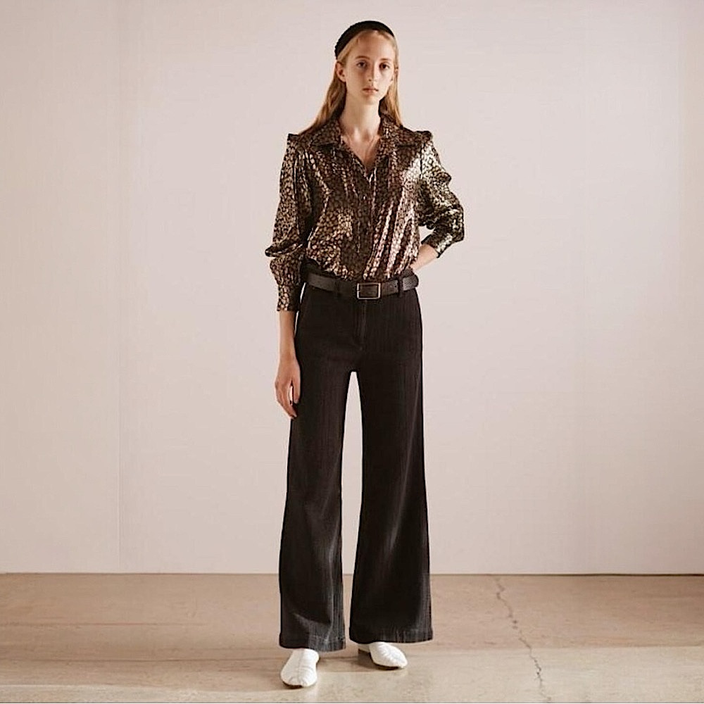 MASSCOB Silk Metallic Blouse